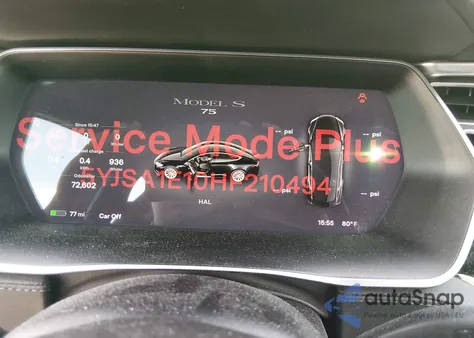 2017 Tesla Model S 60/75 z USA, uszkodzony, nr VIN 5YJSA1E10HF210494